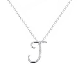 Accents by Gianni Argento Diamond Accent J Initial Necklace