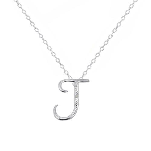 Accents by Gianni Argento Diamond Accent J Initial Necklace - image 