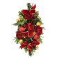 Puleo International Pre-Lit Adorned Red & Gold Banister Swag - image 1