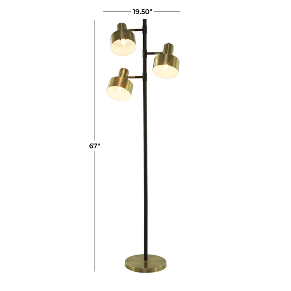 9th & Pike® Contemporary Gold Metal Floor Lamp