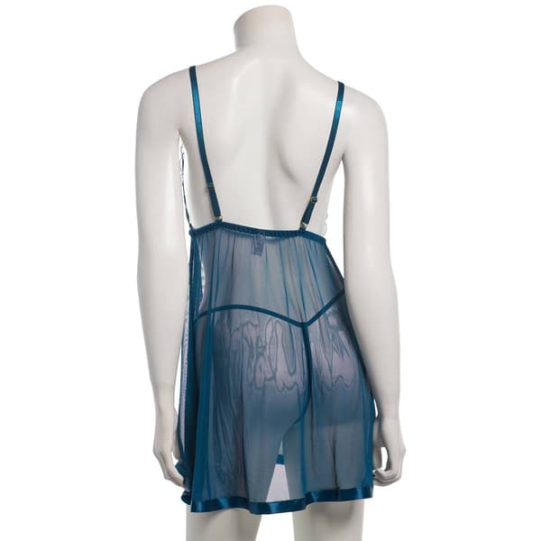 Womens Spree Intimates Lace and Mesh Babydoll