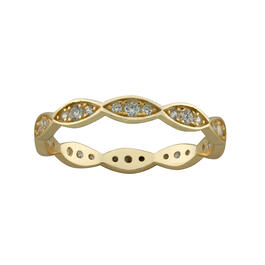 Athra 14kt. Gold Over Sterling Silver Cubic Zirconia Band Ring