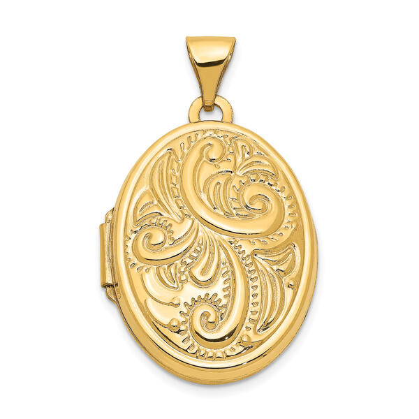 Gold Classics&#40;tm&#41; 14kt. Gold Domed Oval Locket - image 