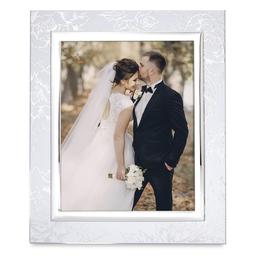 Lenox(R) Silver Peony(tm) Glass & Metal Picture Frame - 8x10