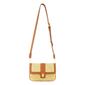 Tommy Bahama Raffia Flap Bag w/ Double Leather Strap - image 6