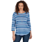 Womens Alfred Dunner Classics 3/4 Sleeve Texture Stripe Blouse - image 1