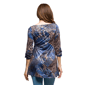 Womens 24/7 Comfort Apparel Blue Animal Print Tunic Top - image 3