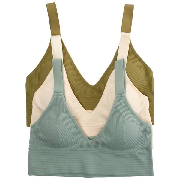 Womens Danskin 3pk. Seamless Longline Bralettes - DS6999-3PKU - image 