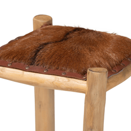 bali & pari Rivera Genuine Goat Leather Counter Stool