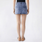 Juniors No Comment Denim Skirt w/ Placement Applique - Baby Blue - image 3