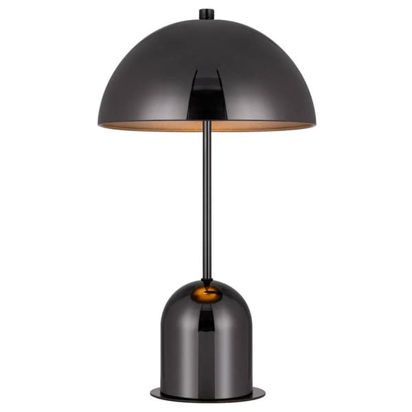 HomeRoots 20in. Gunmetal Half Dome Table Lamp