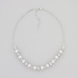 Rosa Rhinestones Pearl & Rhinestone Fireball Necklace