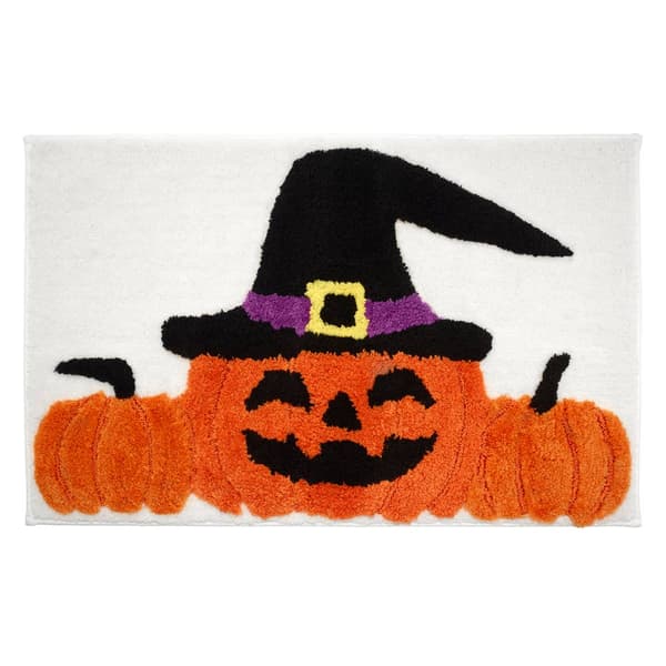 Avanti Pumpkin Witch Hat Halloween Bath Rug - image 