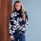 Womens Architect(R) Intarsia Floral Mock Neck Sweater - image 1