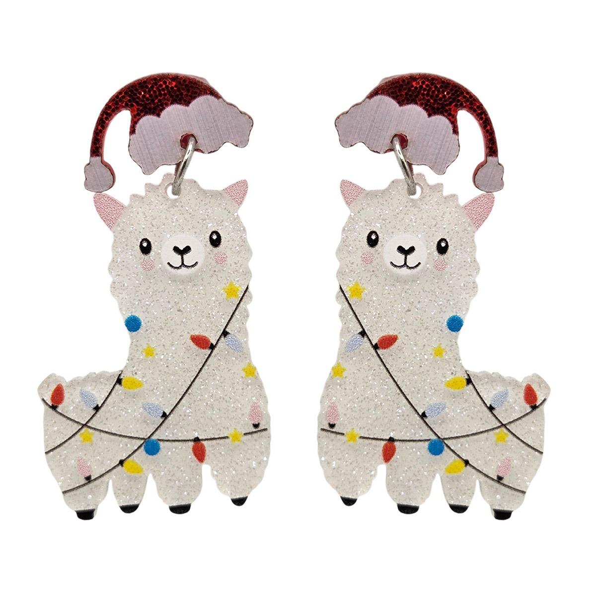 Acrylic Llama Drop Earrings