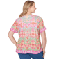 Plus Size Ruby Rd. Hothouse Florals Short Sleeve Damask Tee - image 2