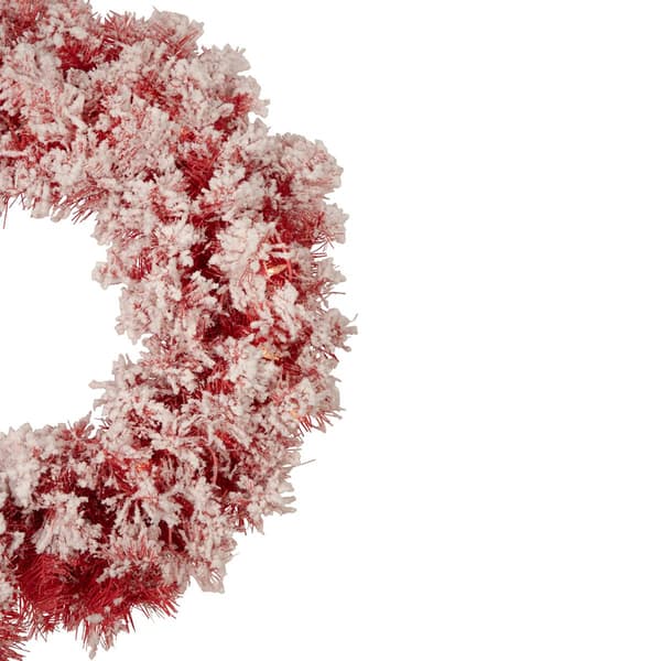 Northlight Seasonal Flocked Red Artificial Christmas Wreath
