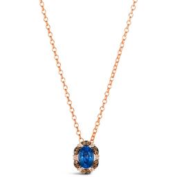 Le Vian(R) Rose Gold Blue Sapphire Diamond Pendant