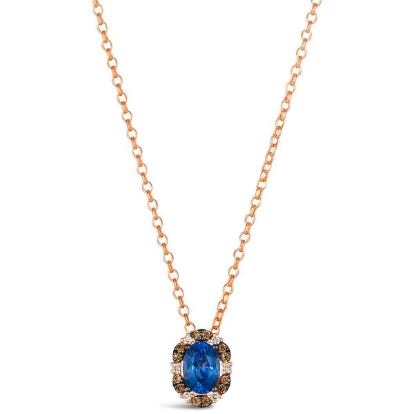 Le Vian(R) Rose Gold Blue Sapphire Diamond Pendant - image 