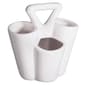 Home Essentials Ceramic 4 Section Caddy w/Handle - White - image 1