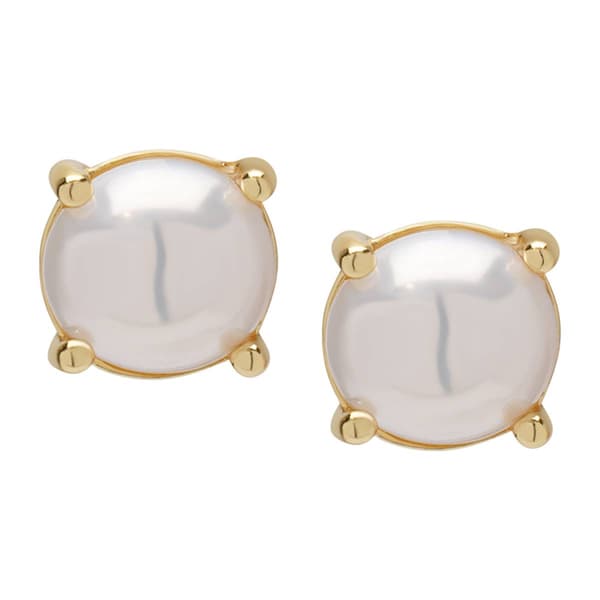 14kt. Gold over Sterling Silver Pearl Stud Earrings - image 