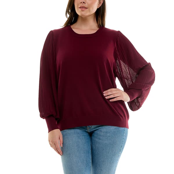 Petite Zac & Rachel Long Chiffon Sleeve Sweater - image 