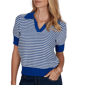 Womens Ruby Rd. Game of Luxe Short Sleeve Stripe Sweater - image 5