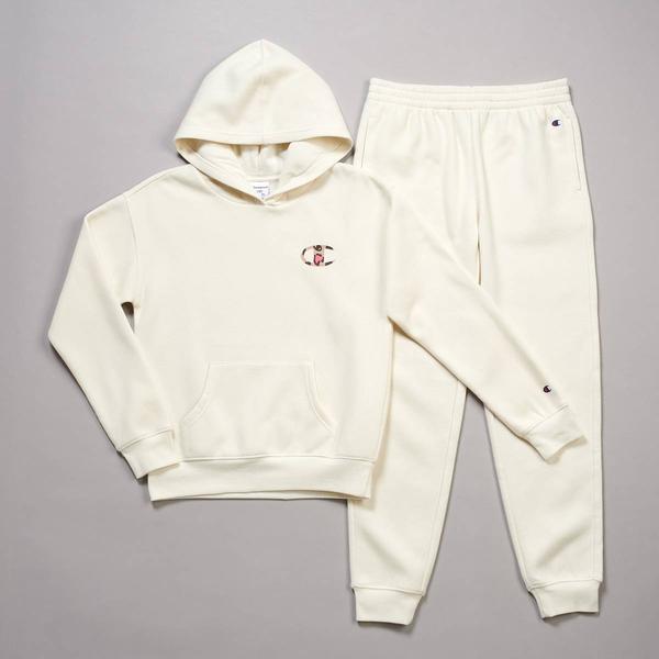 Girls (7-16) Champion(R) Leopard Logo Hoodie & Jogger Set