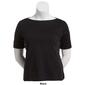Petite Hasting & Smith Elbow Sleeve Solid Boat Neck Tee - image 6