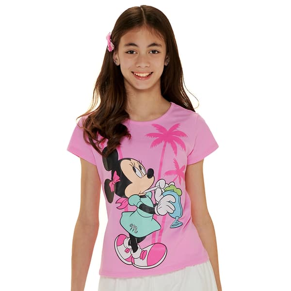 Girls (7-16) Disney Minnie Mouse Milkshake Graphic Tee - image 