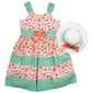 Girls (7-16) Bonnie Jean Floral/Gingham Sleeveless Dress w/ Hat - image 1