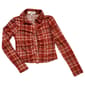 Girls &#40;7-16&#41; No Comment Ruched Button Front Shirt - Otto Plaid - image 1