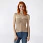 Juniors Pink Rose Pointelle Sweater Tube Top With Shirring - image 3