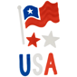 Northlight Patriotic Celebration Gel Window Clings, Set of 6 - image 5
