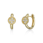 Brilliant Grown 18kt. Gold-Plated Lab-Grown Diamond Hoop Earrings - image 1