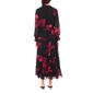 Womens MSK Long Sheer Sleeve Tie Neck Floral Tier Maxi Dress - image 2