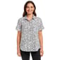 Womens Notations Short Sleeve Dot Button Front Blouse - image 1