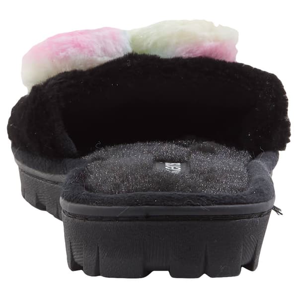 Womens Kensie Faux Fur Slide Slippers with Heart