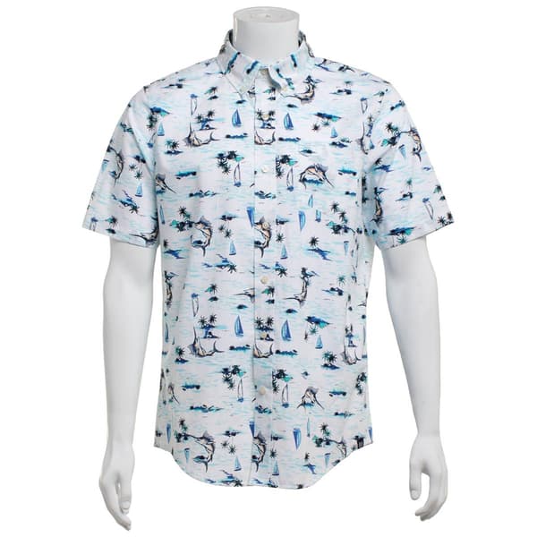 Mens Chaps Cotton Button Down Shirt - Bleached - image 