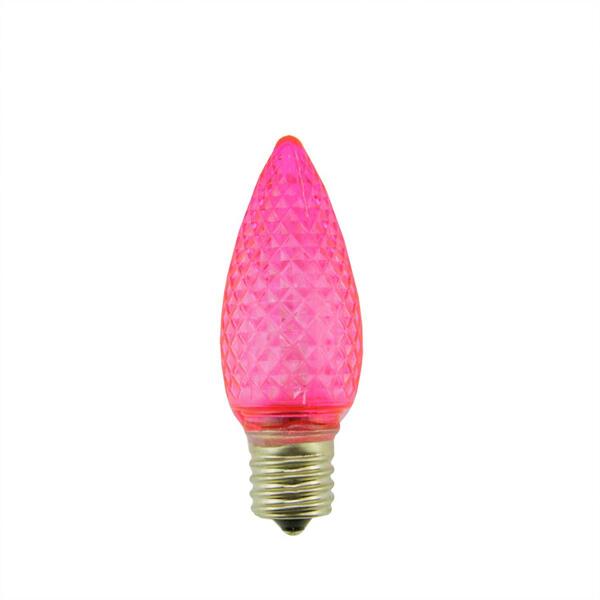 Sienna C9 Faceted Pink Christmas Replacement Bulbs - Set of 4 - image 