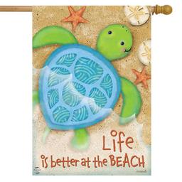 Briarwood Lane Life is Better Turtle Garden Flag