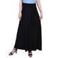 Plus Size NY Collection Solid Black ITY Tie Waist Long Skirt - image 1