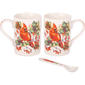 Home Essentials Holiday Cardinal Mugs w/ Spoons - Set of 2 - image 1