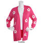 Womens Hannah & Gracie Long Sleeve Flower Cardigan - image 3