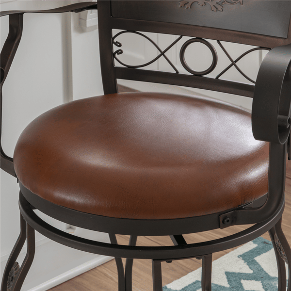 Linon Home Decor Beatrix Big & Tall Armed Counter Stool