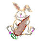 Northlight Seasonal LED Easter Bunny and Carrot Window Silhouette - image 1