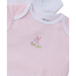 Baby Girl &#40;NB-9M&#41; Little Me 3pk. Bunnies Short Sleeve Bodysuits