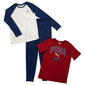 Boys (8-20) Puma(R) 3pc. Short/Long Sleeve & Joggers Set - Blue/Red - image 1
