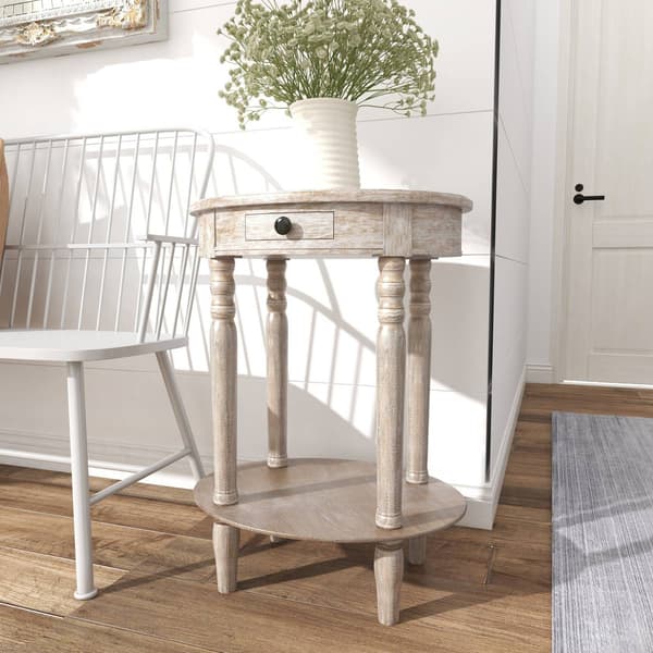 9th & Pike® Light Brown Wood Farmhouse Accent Table
