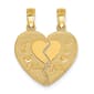Gold Classics(tm) 14kt. I LOVE YOU Break Apart Heart Charm - image 1